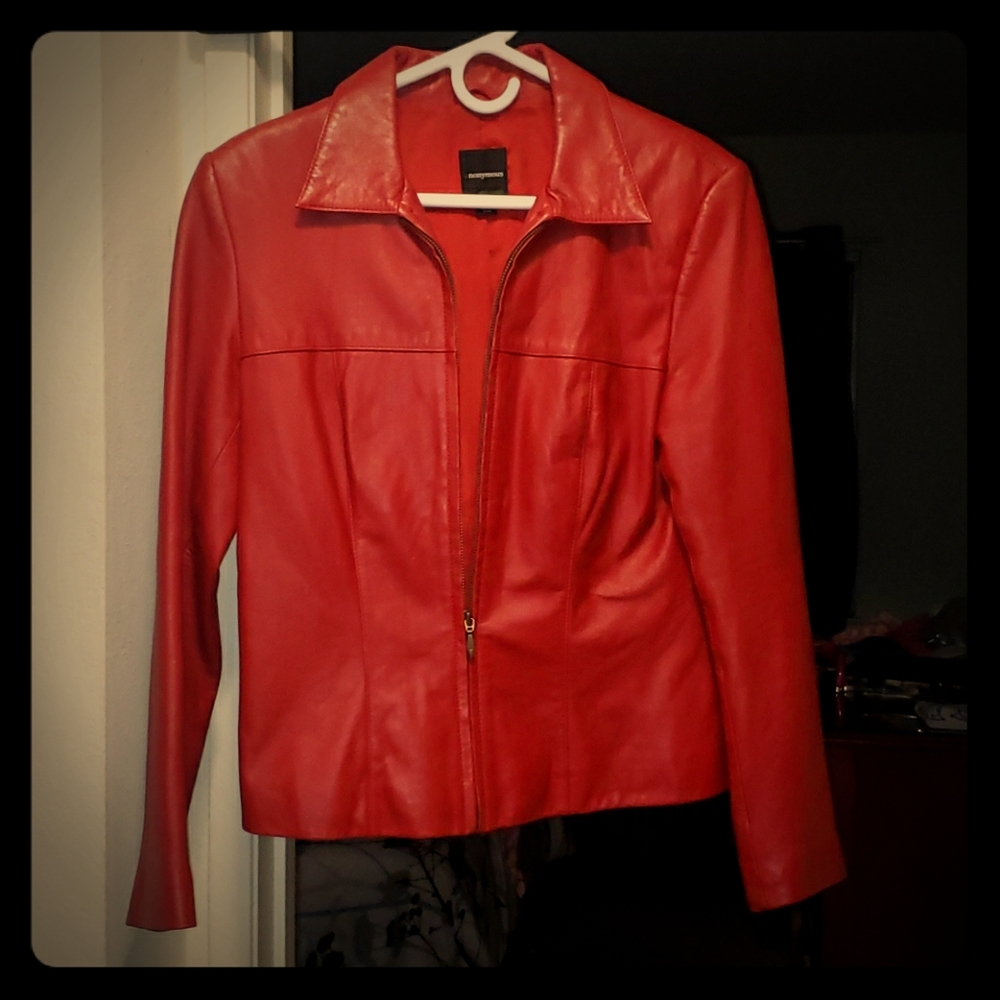 Dark Red Leather Jacket